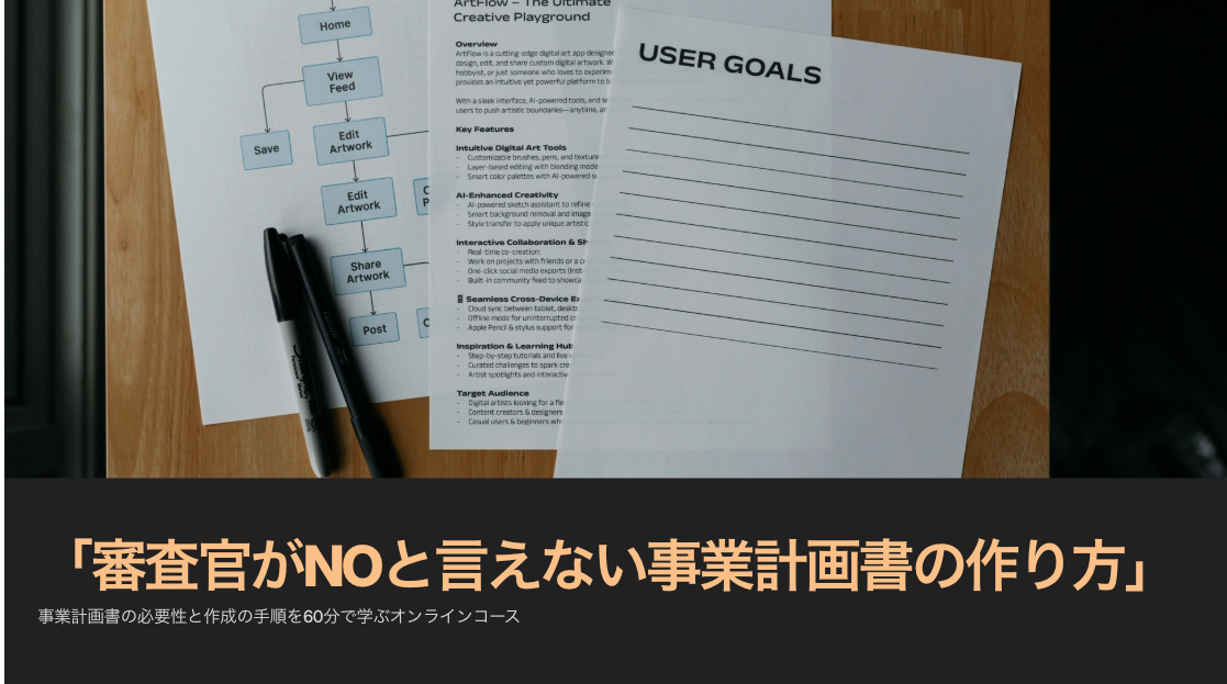 審査官がNOと言えない事業計画書の作り方